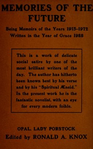 Cover of Memories of the future — Edition...