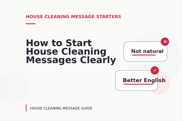 How to Start House Cleaning Messages Clearly How to Start House Cleaning Messages Clearly