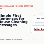 Simple First Sentences for House Cleaning Messages