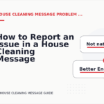How to Report an Issue in a House Cleaning Message