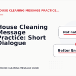 House Cleaning Message Practice: Short Dialogue Examples