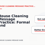 House Cleaning Message Practice: Formal and Friendly Versions