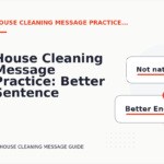House Cleaning Message Practice: Better Sentence Choices