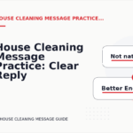 House Cleaning Message Practice: Clear Reply Patterns